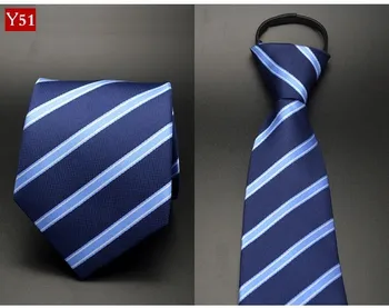 Mados tingus necktie užtrauktukas ryšius zip kaklaraištis vyrams poliesteris ascot juostelės verslo dryžuota juoda apykaklės biuro aksesuaras