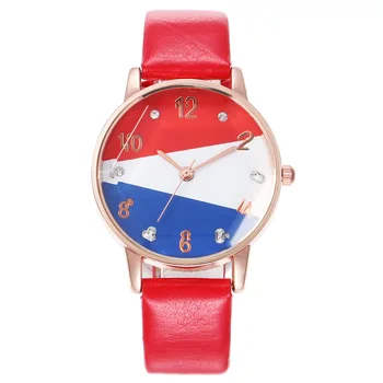 Prabanga Ponios Žiūrėti Kūrybinės Skaitmeninės Tricolor Dial Prizmių Stiklas Moterų Bauda Odinis Dirželis Kvarcas Rankiniai laikrodžiai часы reloj