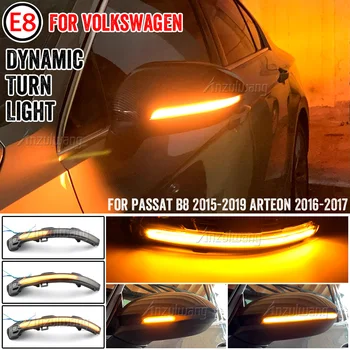 LED Posūkio Signalo Lemputė VW Passat, B8 Variantas Arteon galinio vaizdo Šoniniai Veidrodėliai Dinaminis Eilės Indikatorių Rodiklis m. 2016 m. 2017 m.
