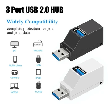 USB HUB3.0 Adapteris Nešiojamas USB Kabelis Splitter Mini USB GYV CENTRU, Klaviatūra, Pele Udisk Jungtis Mobiliojo Telefono USB HUB