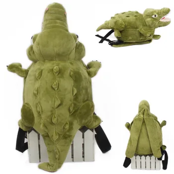 Vaikų mielas krokodilas padengia kūdikio kuprinė mergaitę pečių animacinių filmų bamblys pliušinis žaislas mažų mokyklų krepšys