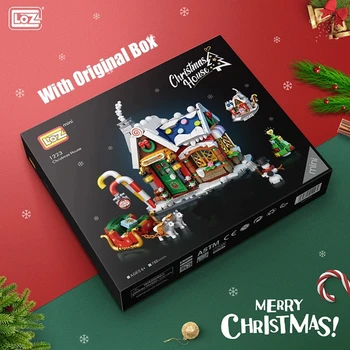 788pcs Loz Mini Blokai Architektūros Linksmų Kalėdų Namai Santa Claus Sniego Medis Elnias Pastato Blokus, Plytas Žaislas Vaikams Dovanų