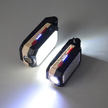 ZHIYU Darbą Šviesos diodų (LED)+COB 2vnt Įkraunamas Žibintuvėlis Stiprus Magnetinis Nešiojamų FoldingWaterproof Kempingas Mokestis Ekranas Įspėjimas