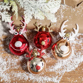 2022 Naujausias kalėdų dekoravimo reikmenys kalėdų ornamentu kamuolius kalėdų dekoracijos, lauko briedžių plastiko lašas kamuolys kalėdų papuošalai