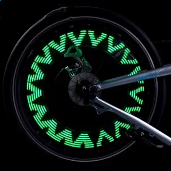 Dvi Šoninės 14 LED Spalvinga Dviratį Dviračiu, Motociklu, Dviračiu Varantys Signalas Padangų Kalbėjo Šviesos 30 Pokyčius, Dviračių Nuoma Priedai