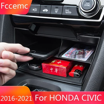 Honda Civic 2016-2021 Automobilių Atotrūkis talpinimo Centrinio Valdymo Pakopų Organizatorius Interjero Daugiafunkcinis Apdailos Reikmenys